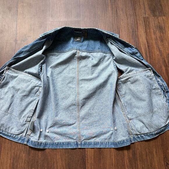 Lizwear Denim Utility Vest Blue Jean Workwear 100% Cotton Women’s Medium - Picture 5 of 10